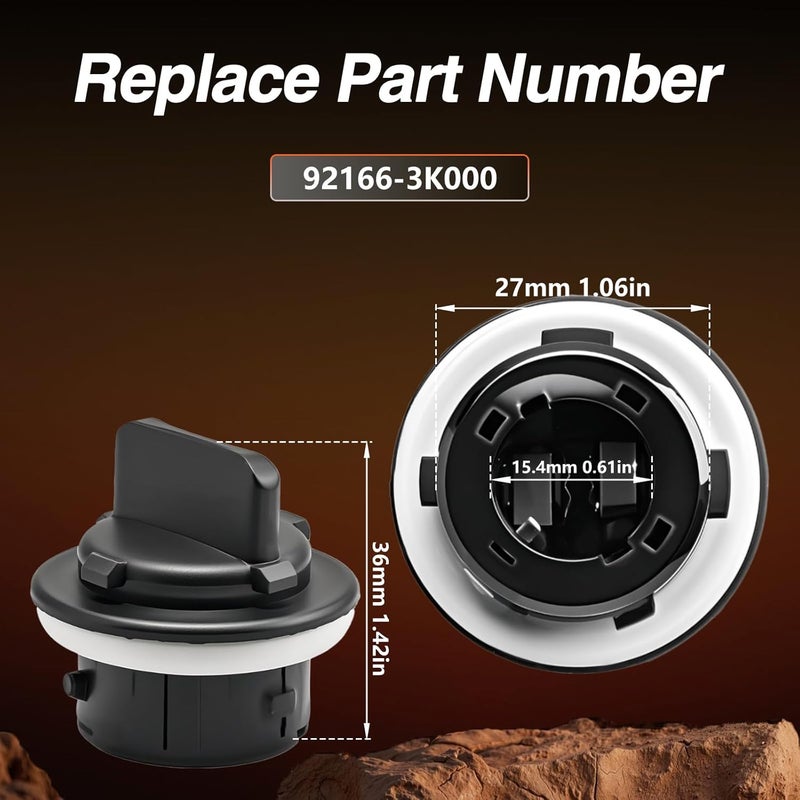 KPALAG 2PCS Front Turn Signal Light Sockets & Bulbs kit Compatible with Hyundai Elantra Sonata, Turn Signal Bulb and Holder Set Fit for KIA Soul Forte Replace# 92166-3K000 - Image 4